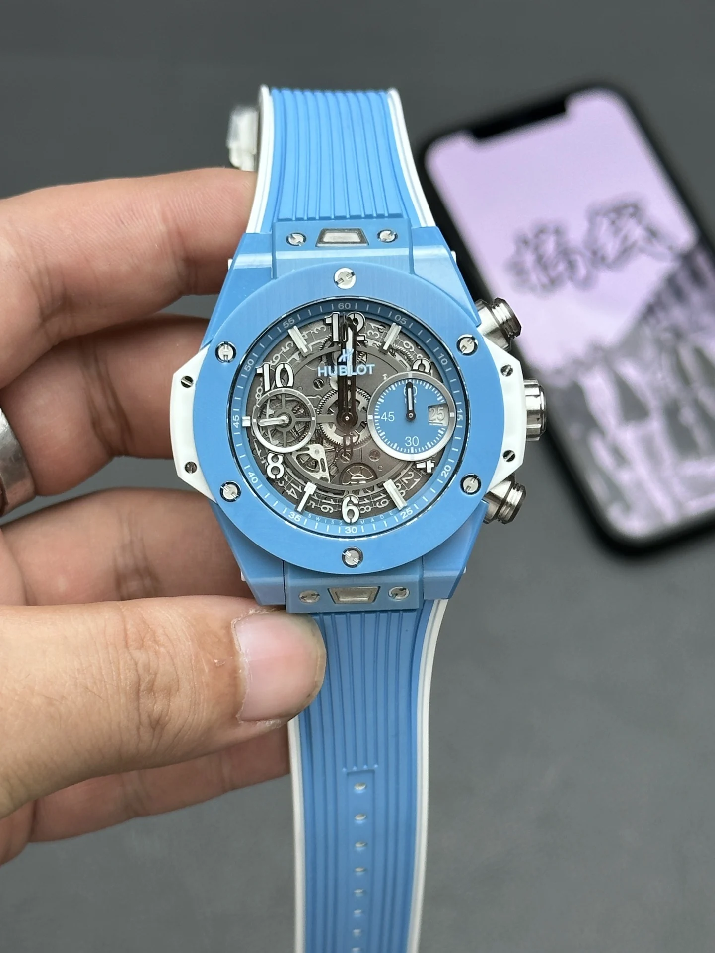 BBF Tiffany Blue 42mm — photographed off the sweep