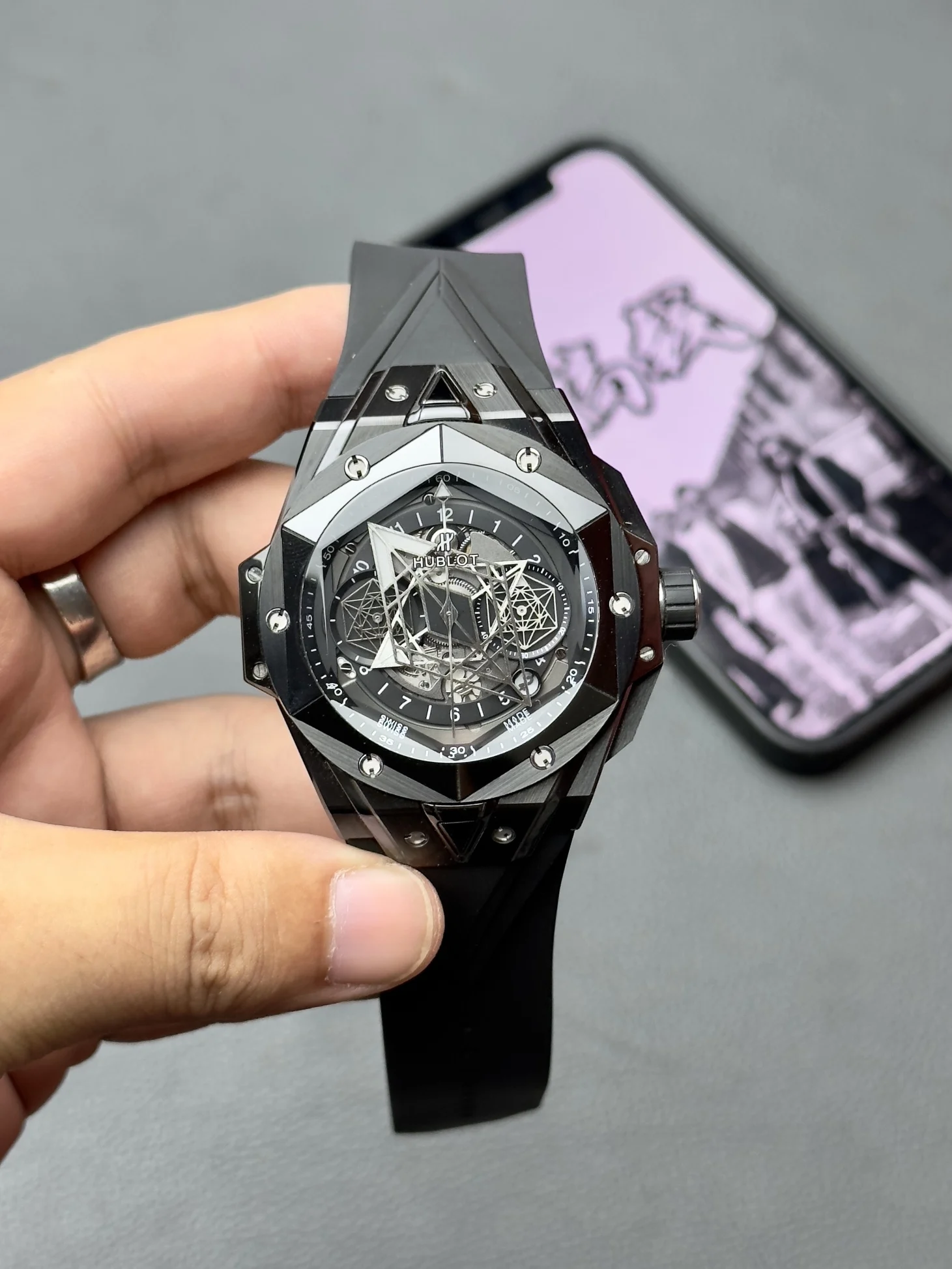 BBF Yu Bo Tattoo Black Ceramic — photographed off the sweep