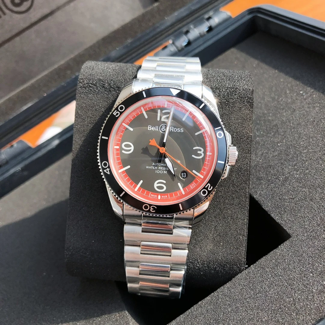 Bell & Ross men's watch, 41mm dress style, original Swiss — photographed off the sweep