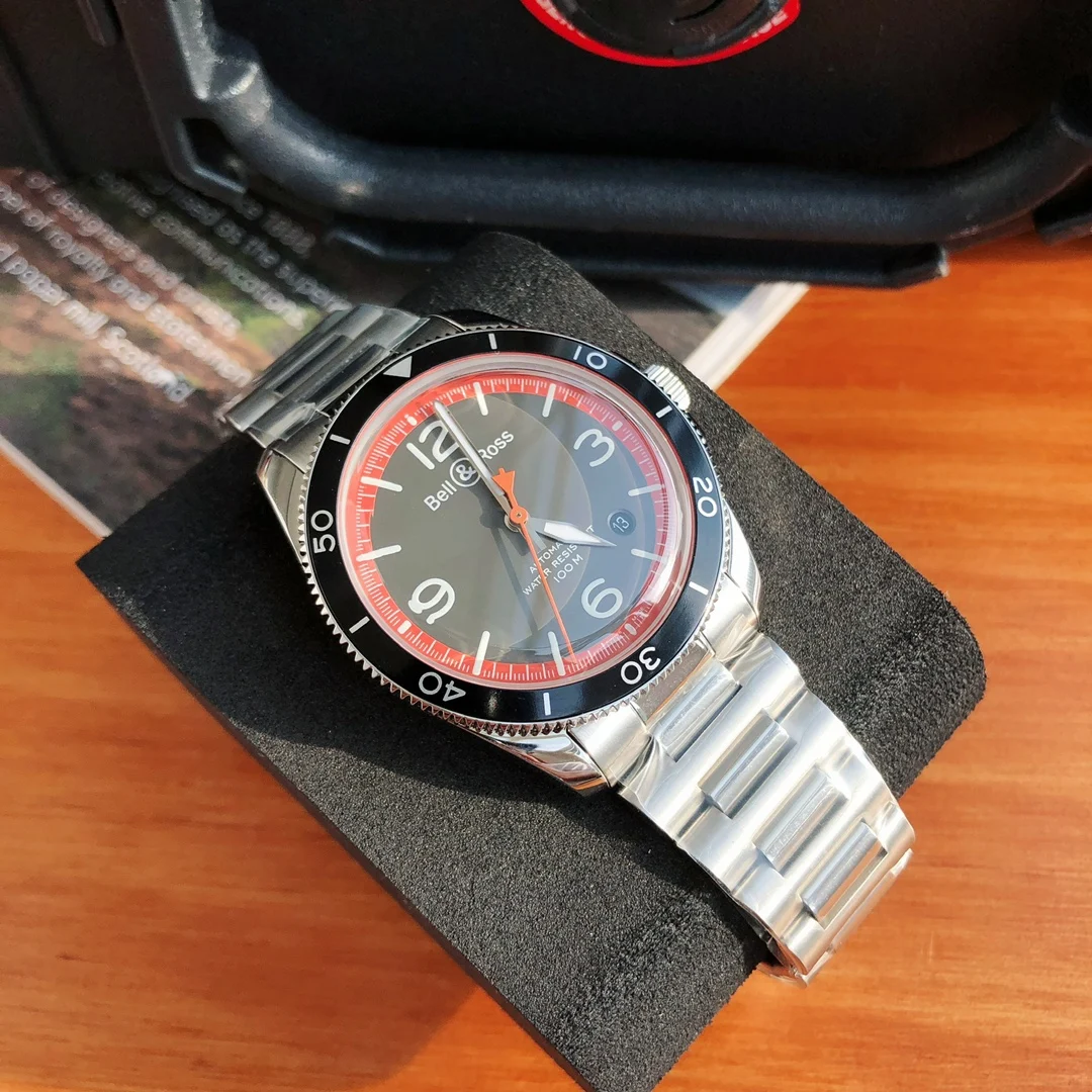 Bell & Ross men's watch, 41mm dress style, original Swiss — photographed off the sweep