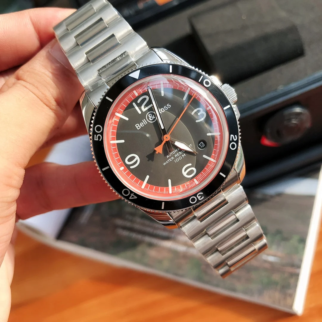 Bell & Ross men's watch, 41mm dress style, original Swiss — photographed off the sweep