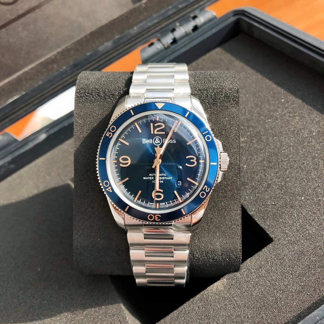 Bell & Ross men's watch, dress style, 41mm, original Swiss — photographed off the sweep