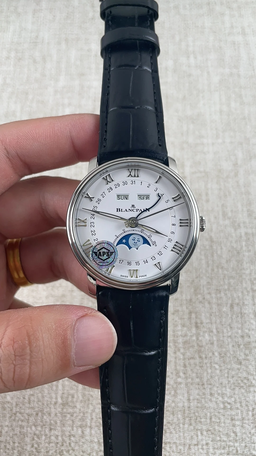 Blancpain 6654 All True Functions — photographed off the sweep