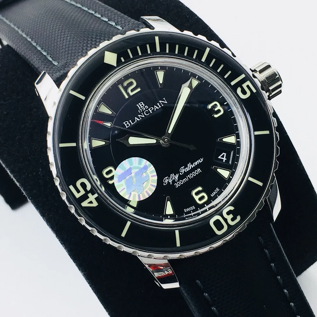 Blancpain Bathyscaphe Meteorite Grey Dial 43mm — photographed off the sweep