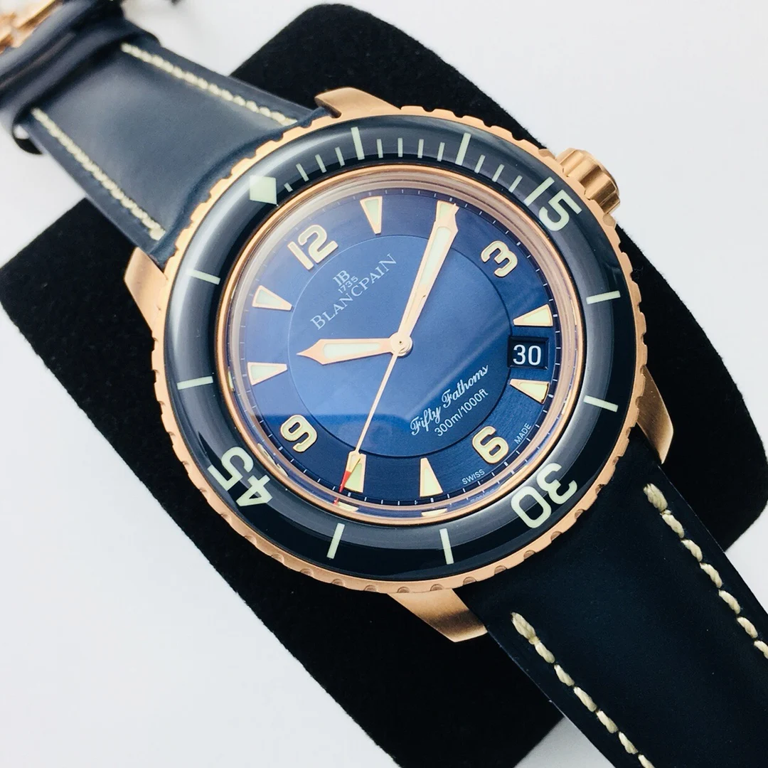 Blancpain Bathyscaphe Meteorite Grey Dial 43mm — photographed off the sweep