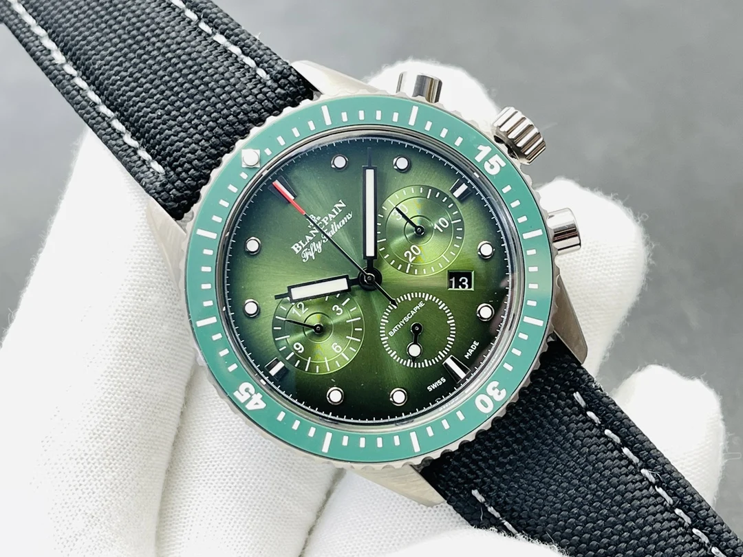 Blancpain Fifty Fathoms 43mm — photographed off the sweep