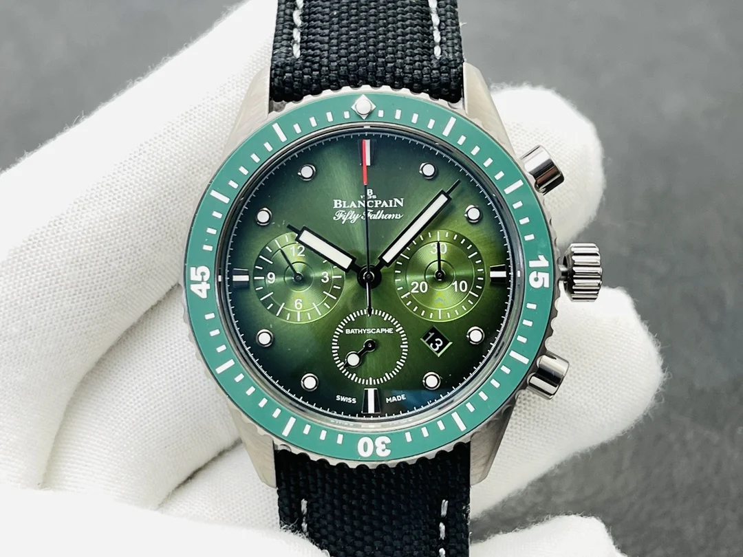 Blancpain Fifty Fathoms 43mm — photographed off the sweep