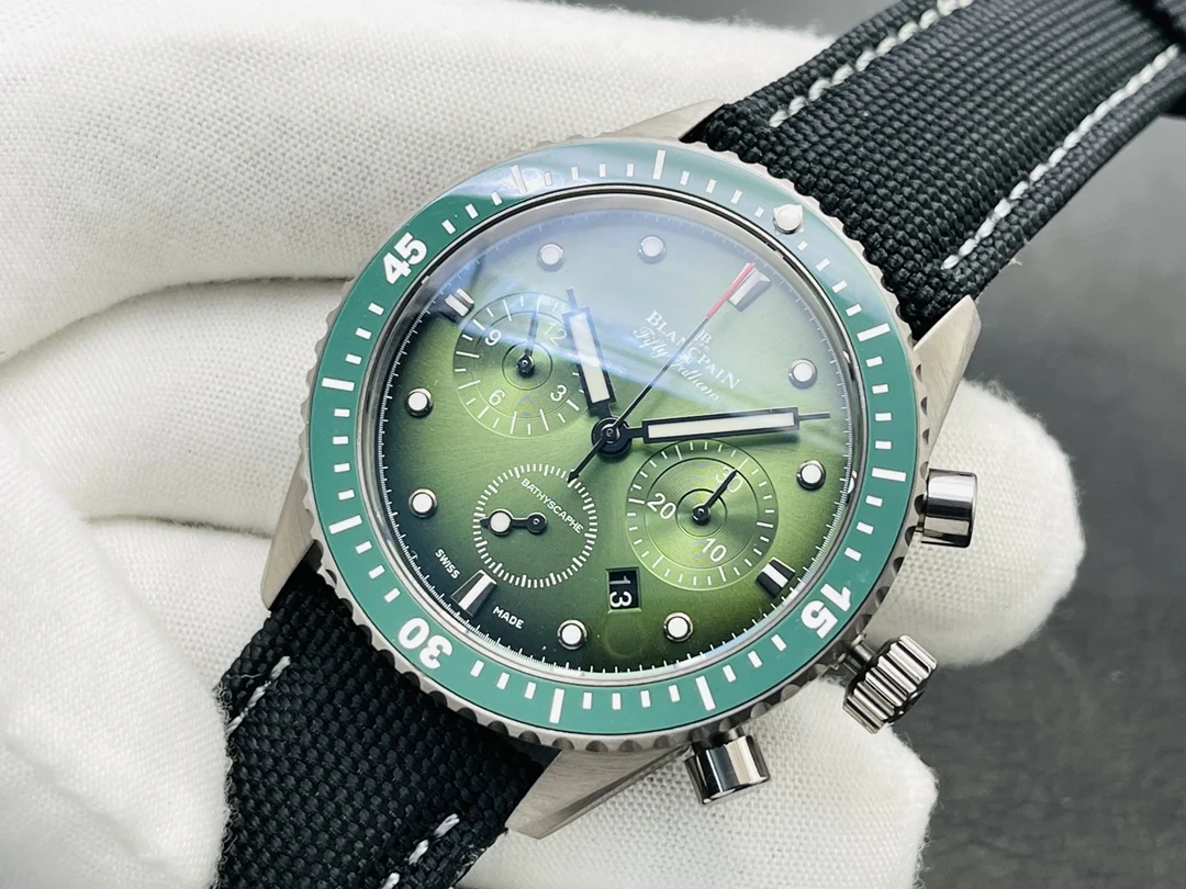 Blancpain Fifty Fathoms 43mm — photographed off the sweep