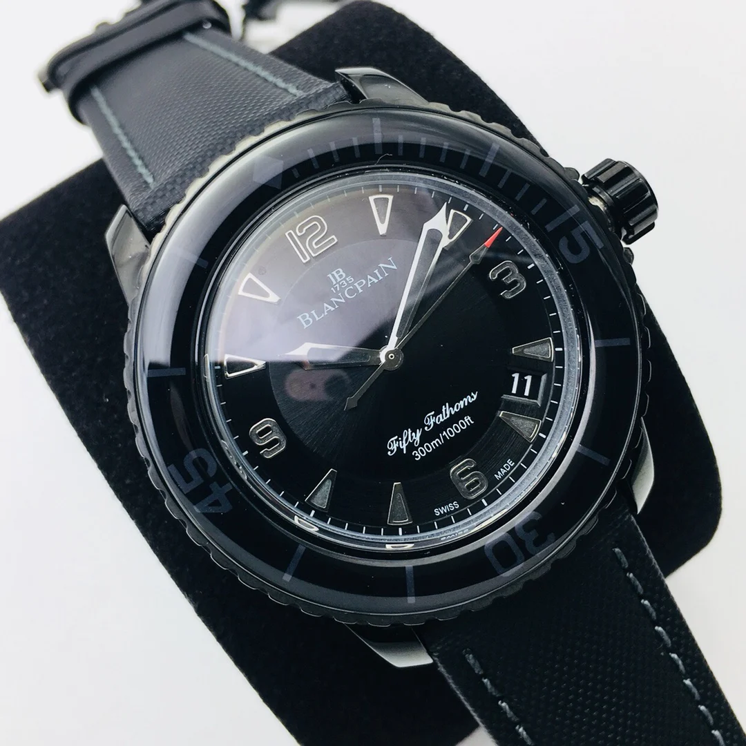 Blancpain Fifty Fathoms 45mm — photographed off the sweep
