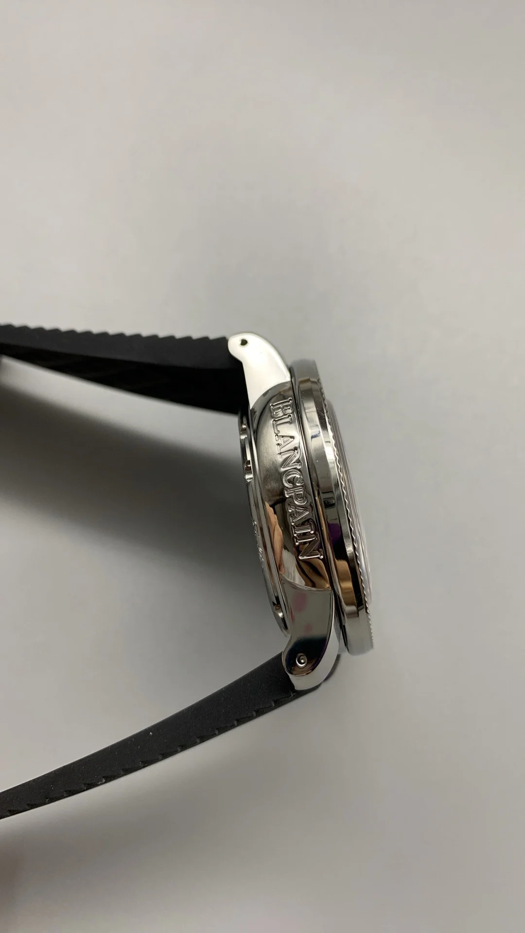 Blancpain Fifty Fathoms — photographed off the sweep
