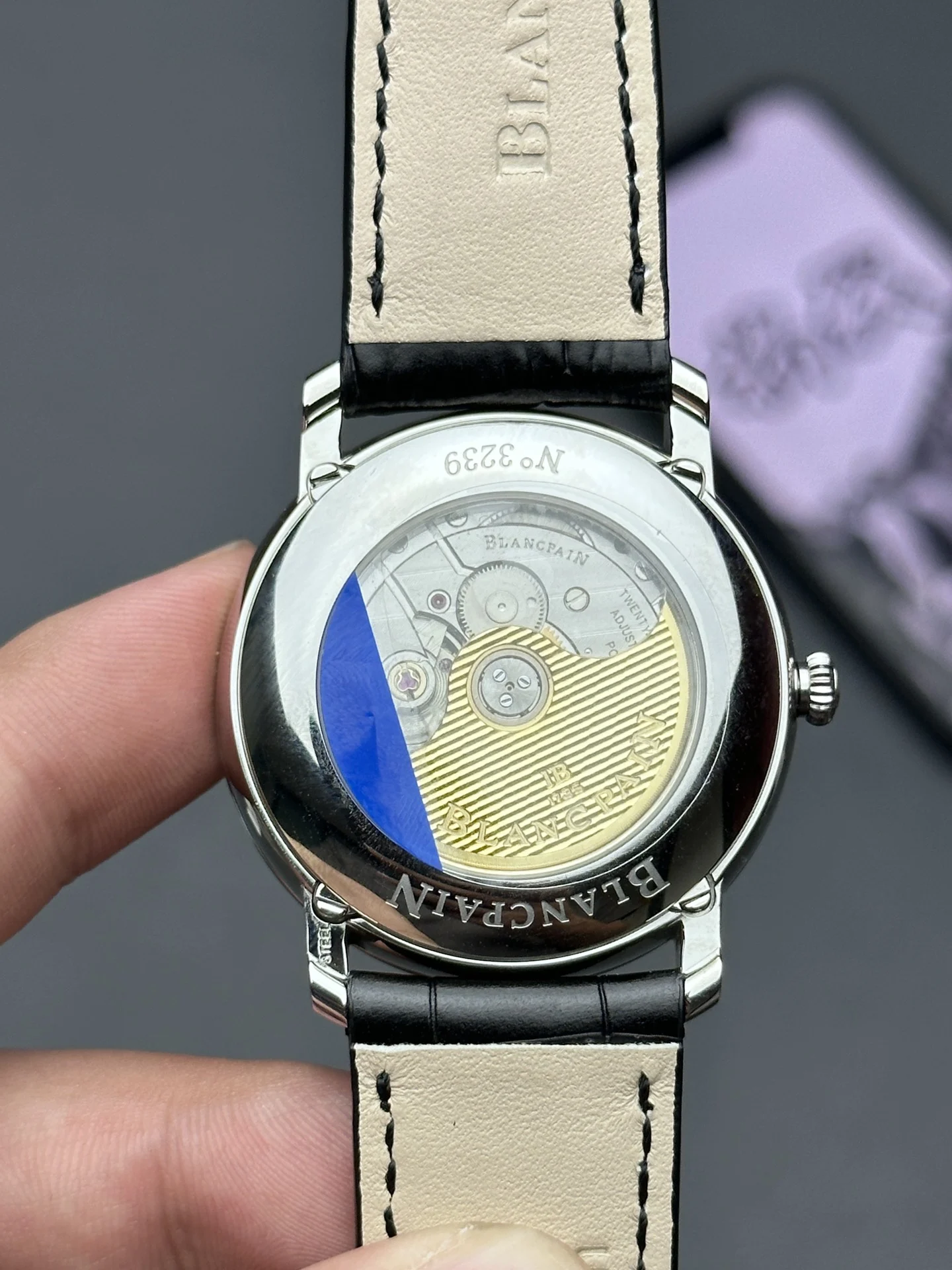 Blancpain Moon Phase — photographed off the sweep