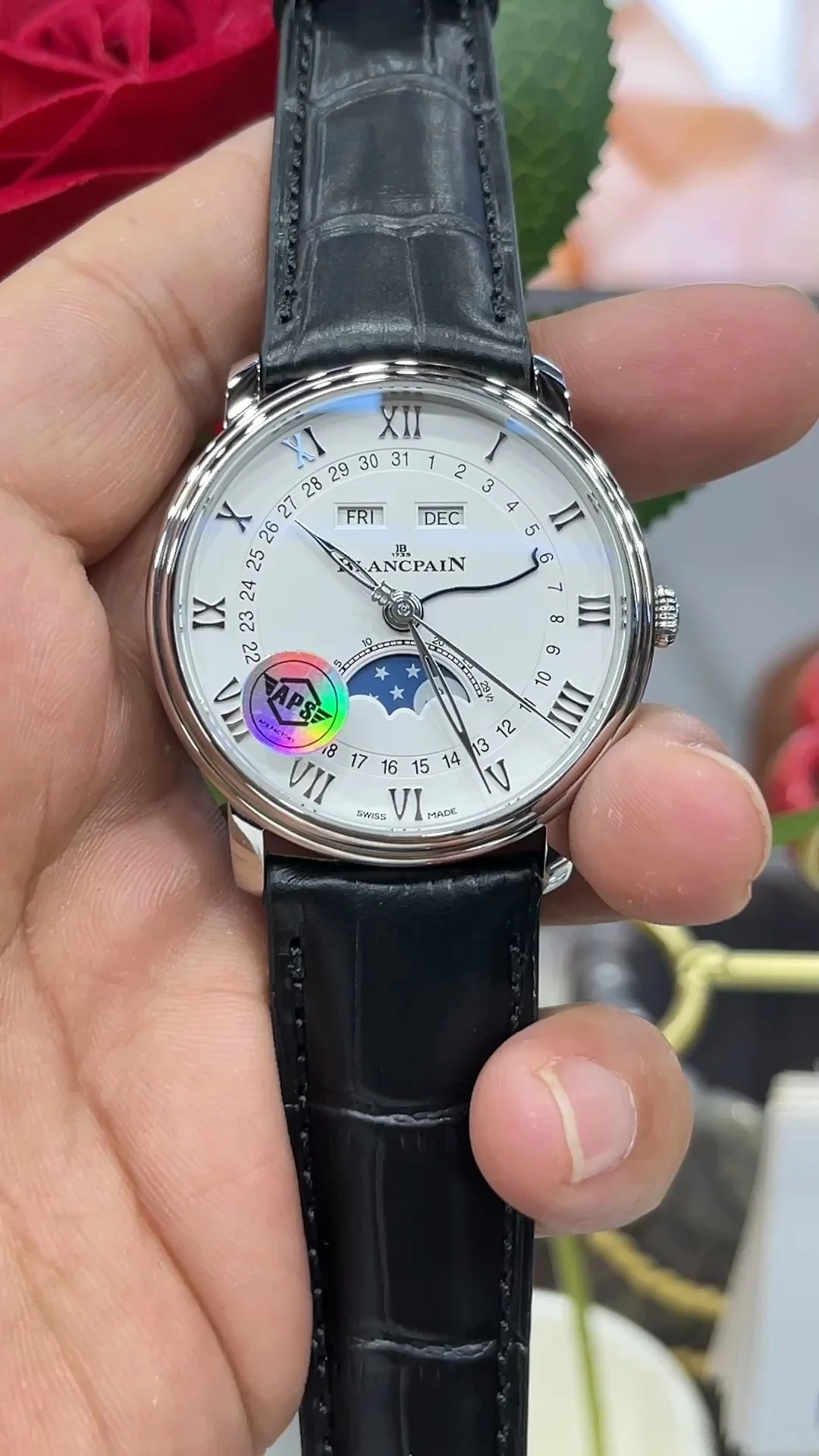 Blancpain Moon Phase 40mm — photographed off the sweep