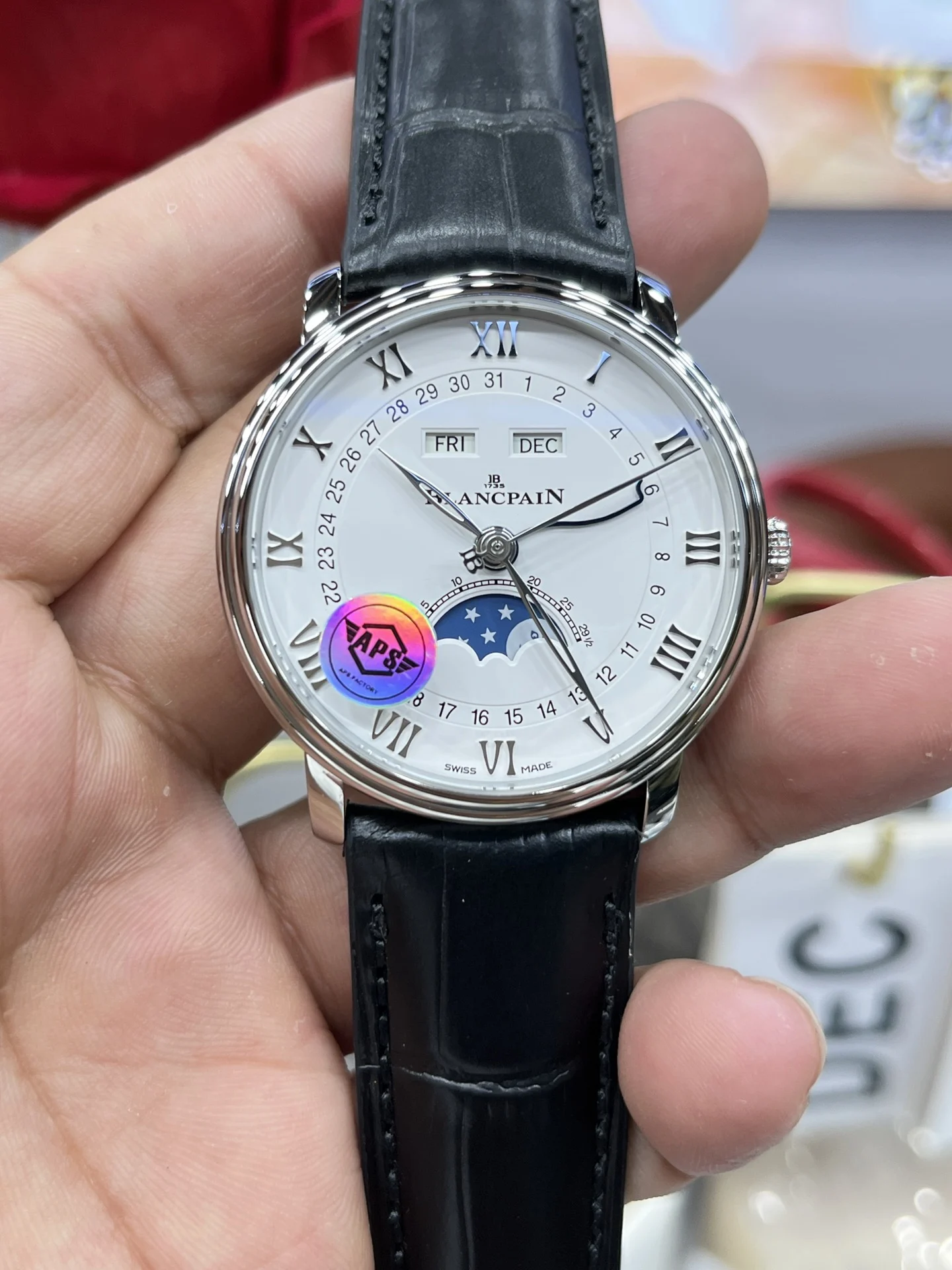 Blancpain Moon Phase 40mm — photographed off the sweep