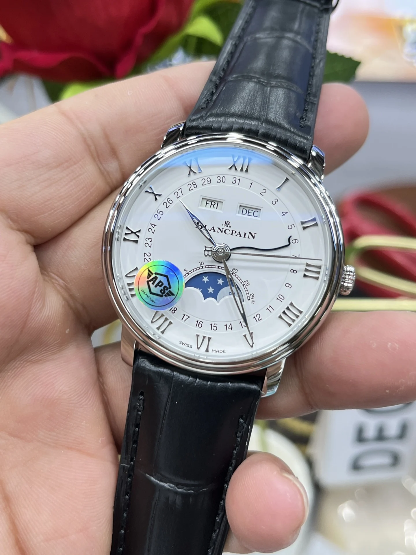 Blancpain Moon Phase 40mm — photographed off the sweep