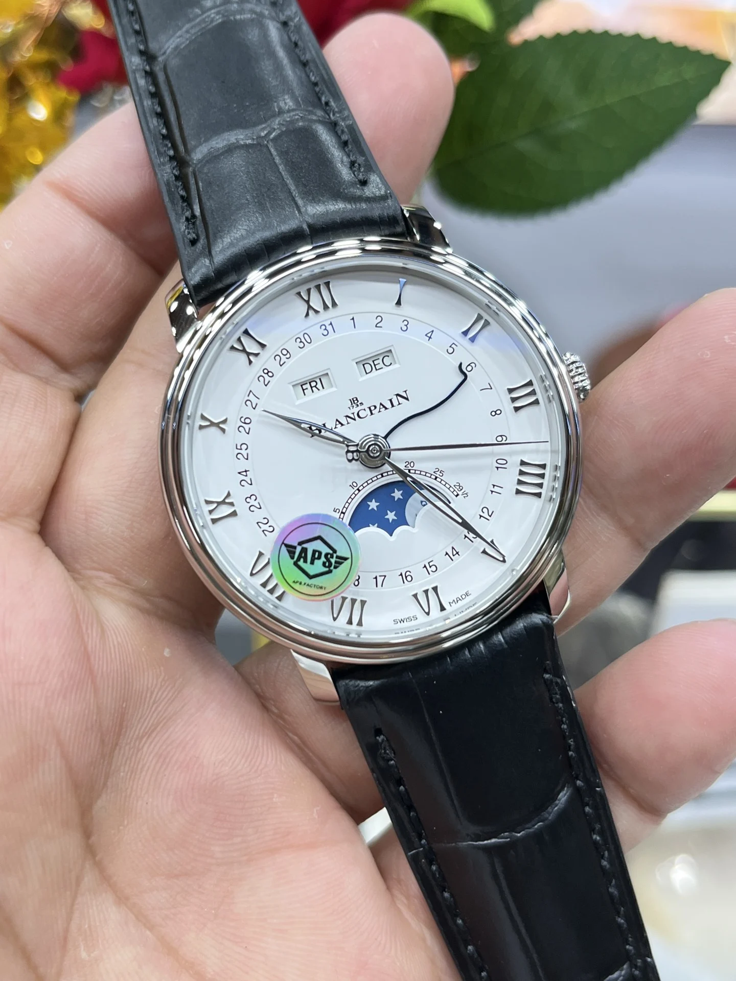 Blancpain Moon Phase 40mm — photographed off the sweep