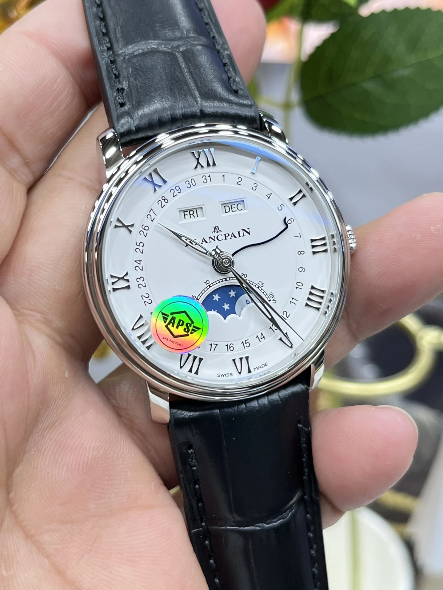 Blancpain Moon Phase 40mm — photographed off the sweep