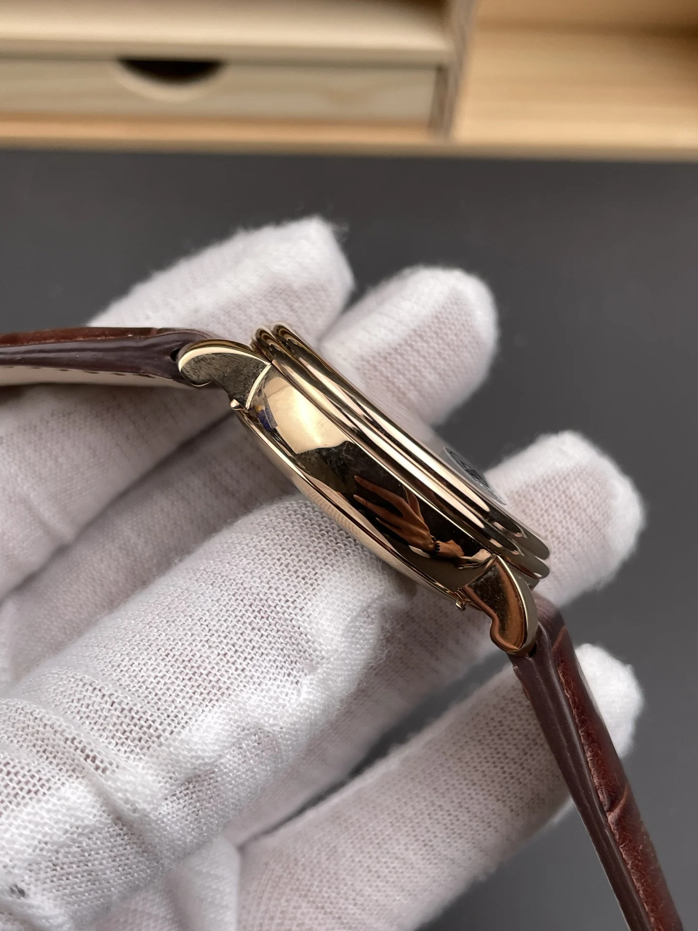 Blancpain Moon Phase Rose Gold — photographed off the sweep