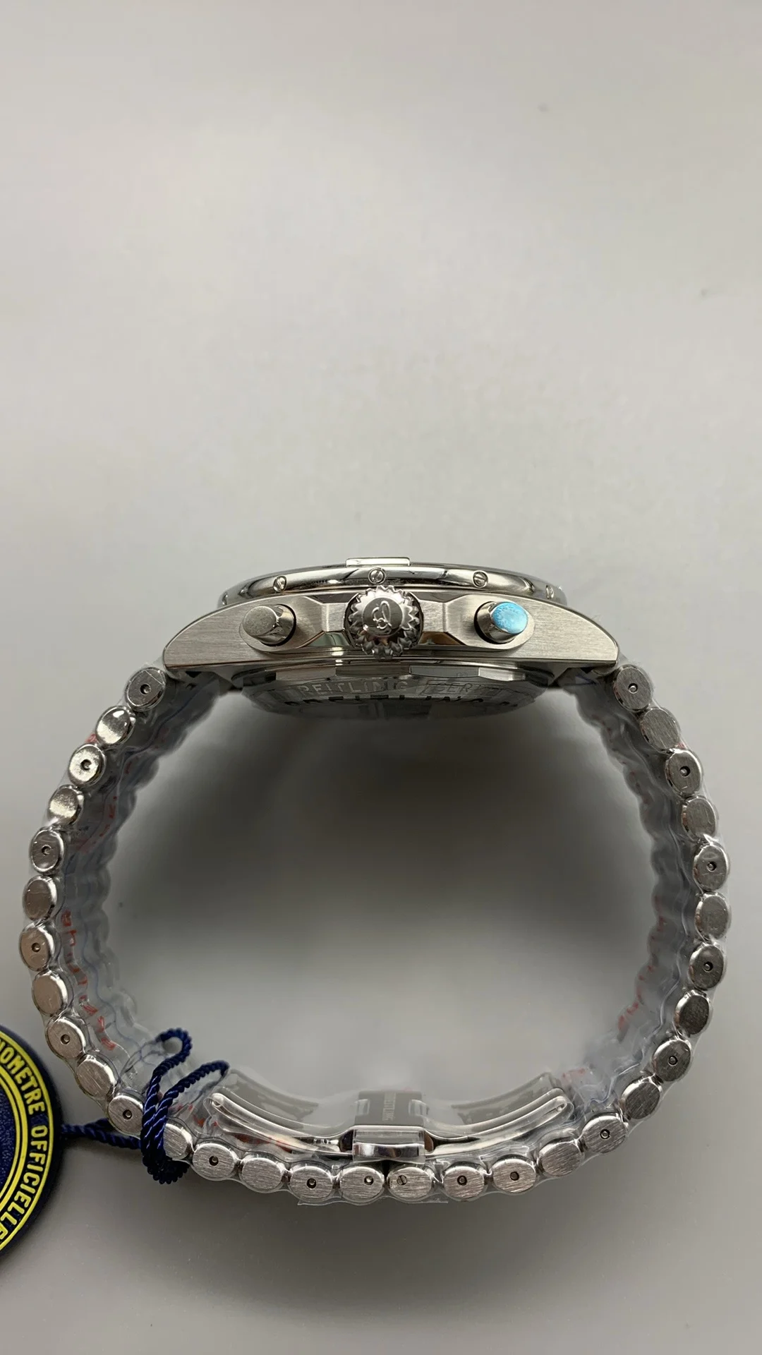 Bls, bullet-link bracelet, champagne face — photographed off the sweep