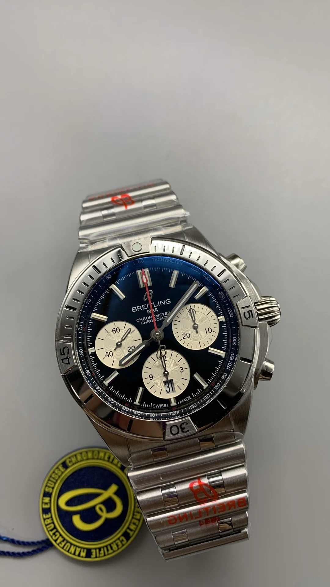 BLS, Bullet-Link Bracelet, Timer, Black — photographed off the sweep