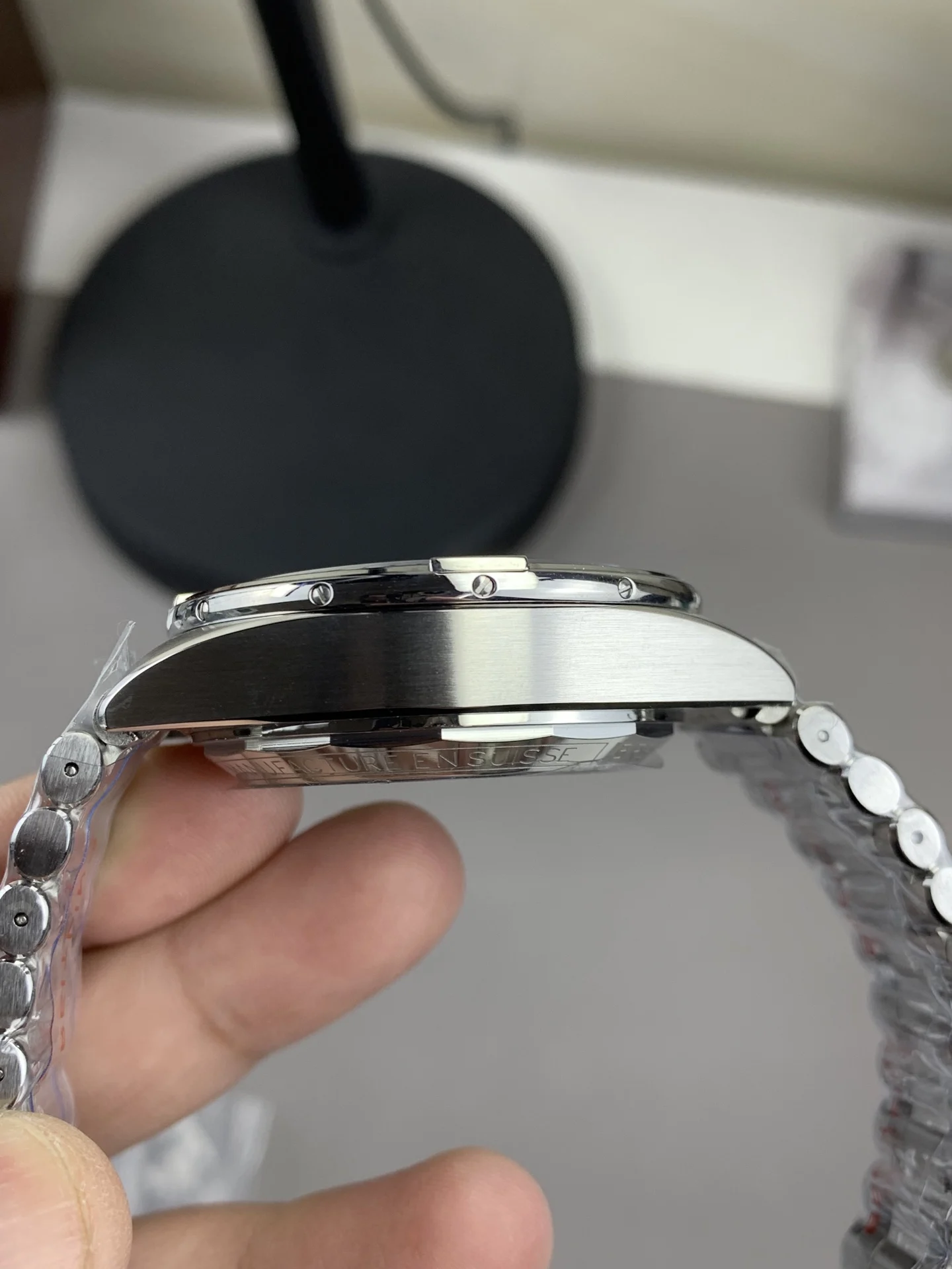 BLS Factory Bullet Chain Steel Bracelet Version — photographed off the sweep