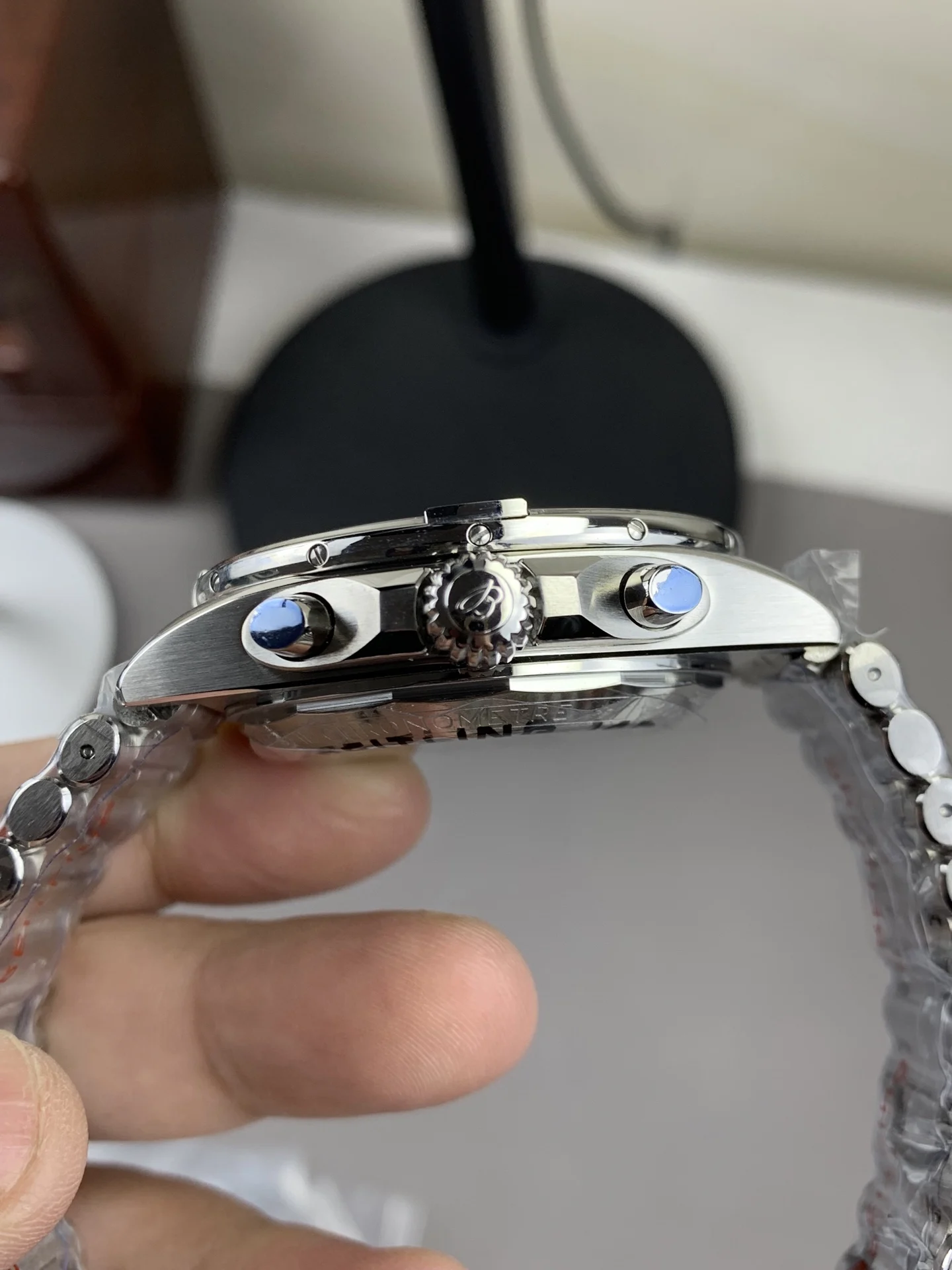 BLS Factory Bullet Chain Steel Bracelet Version — photographed off the sweep
