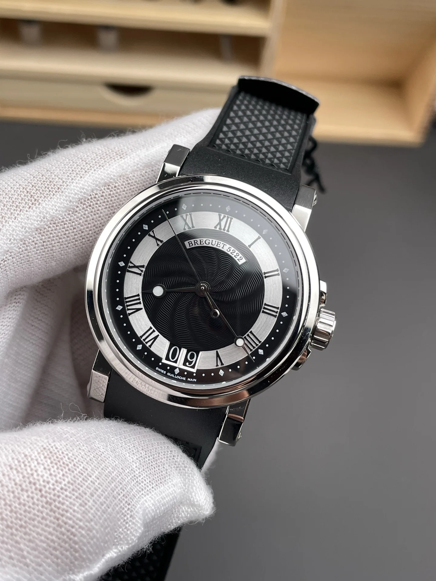 Breguet Black Dial 39mm — photographed off the sweep