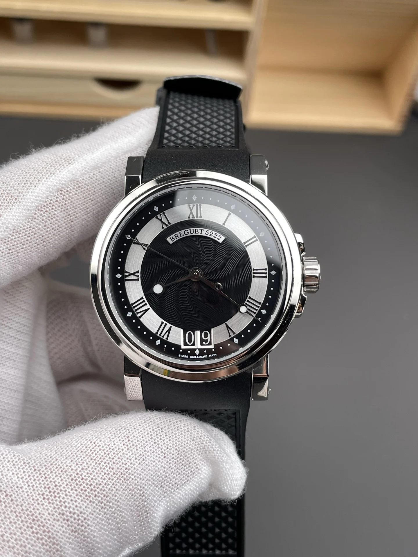 Breguet Black Dial 39mm — photographed off the sweep