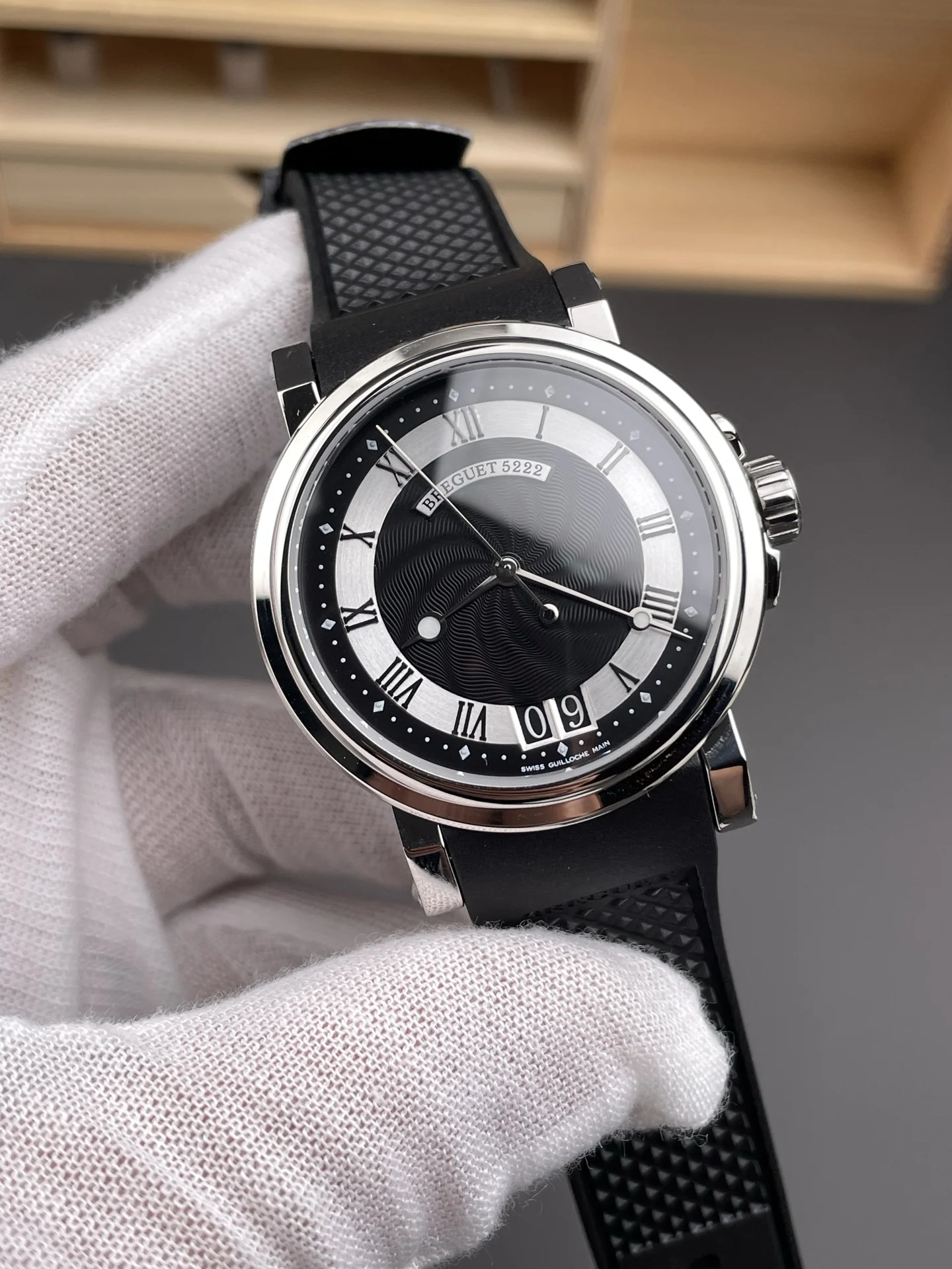Breguet Black Dial 39mm — photographed off the sweep