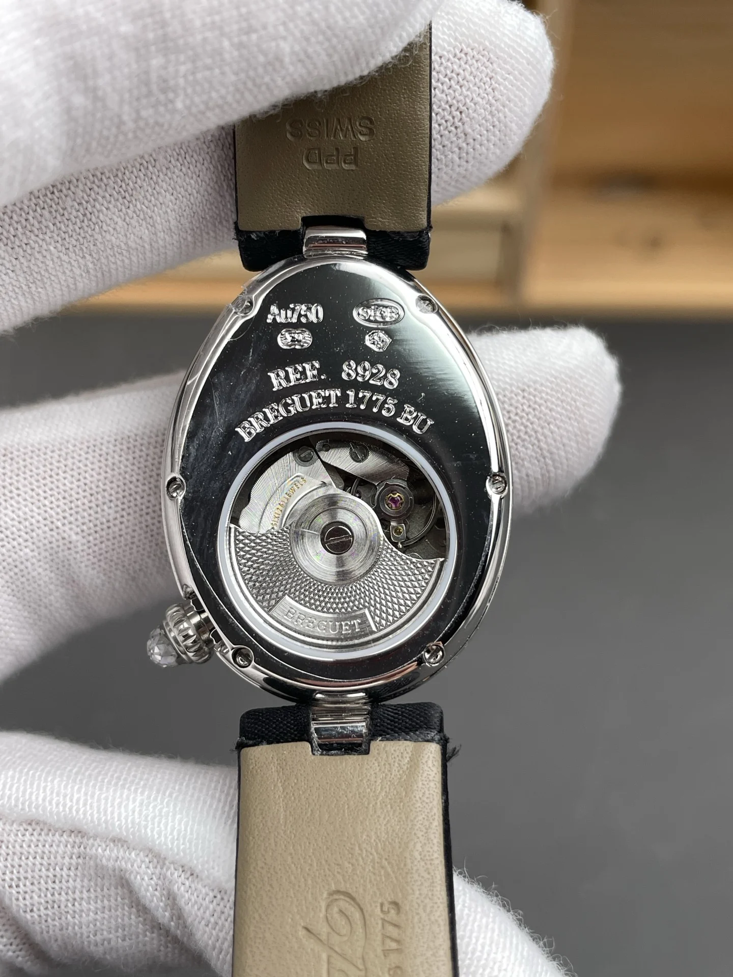 Breguet Diamond-Set 33 × 25mm — photographed off the sweep
