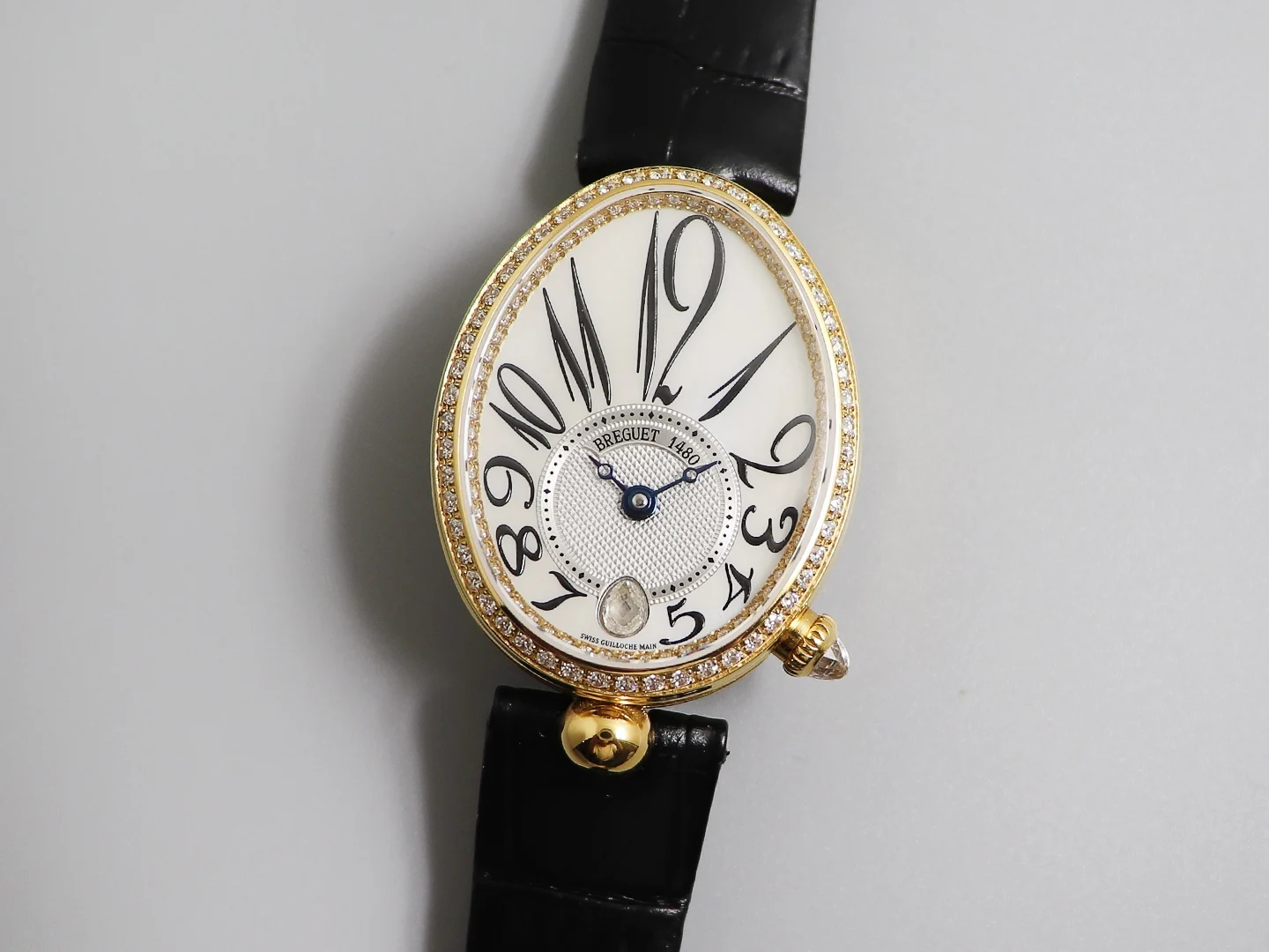 Breguet Reine de Naples 36.5 × 28.45mm — photographed off the sweep
