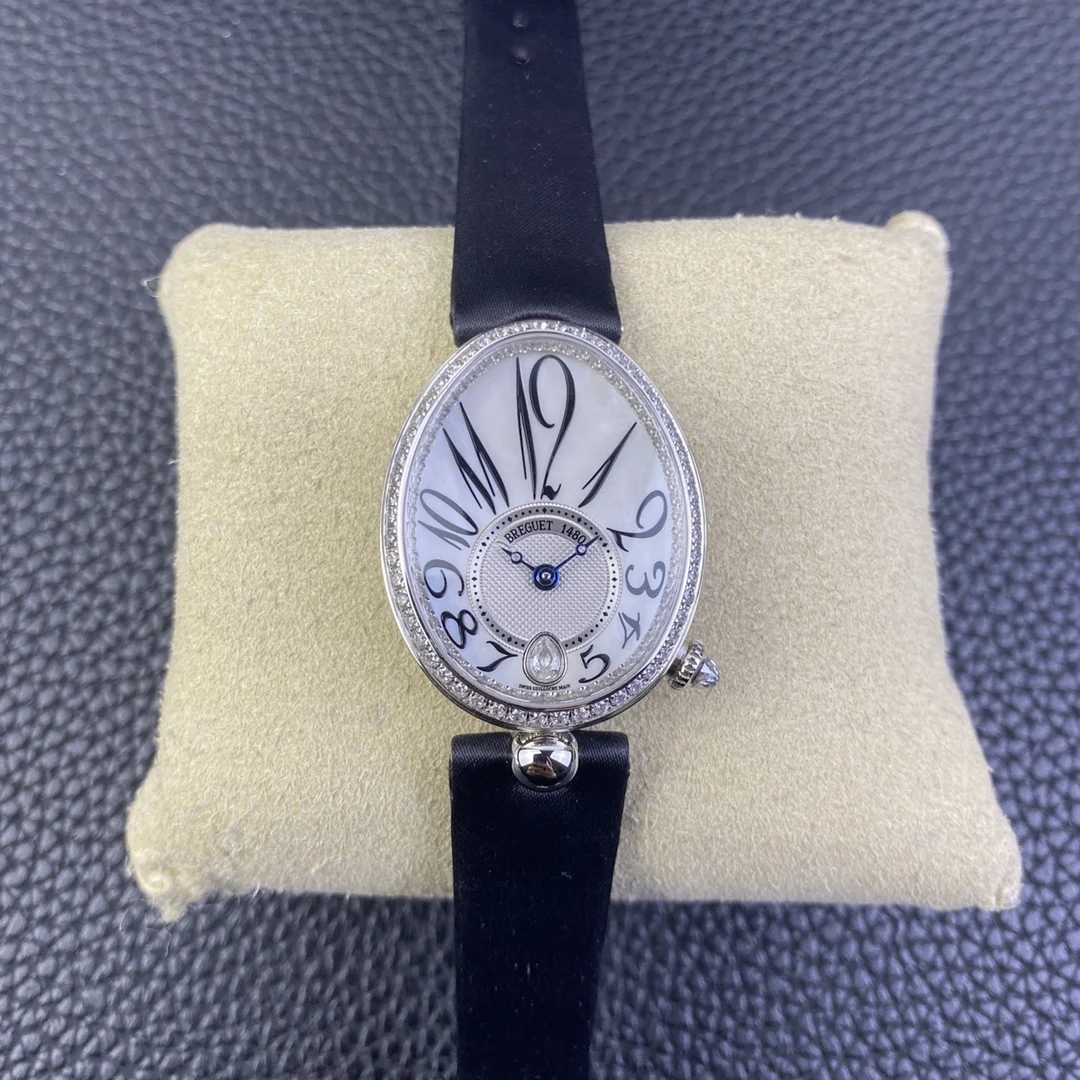 Breguet Reine de Naples 36.5 × 28.45mm — photographed off the sweep