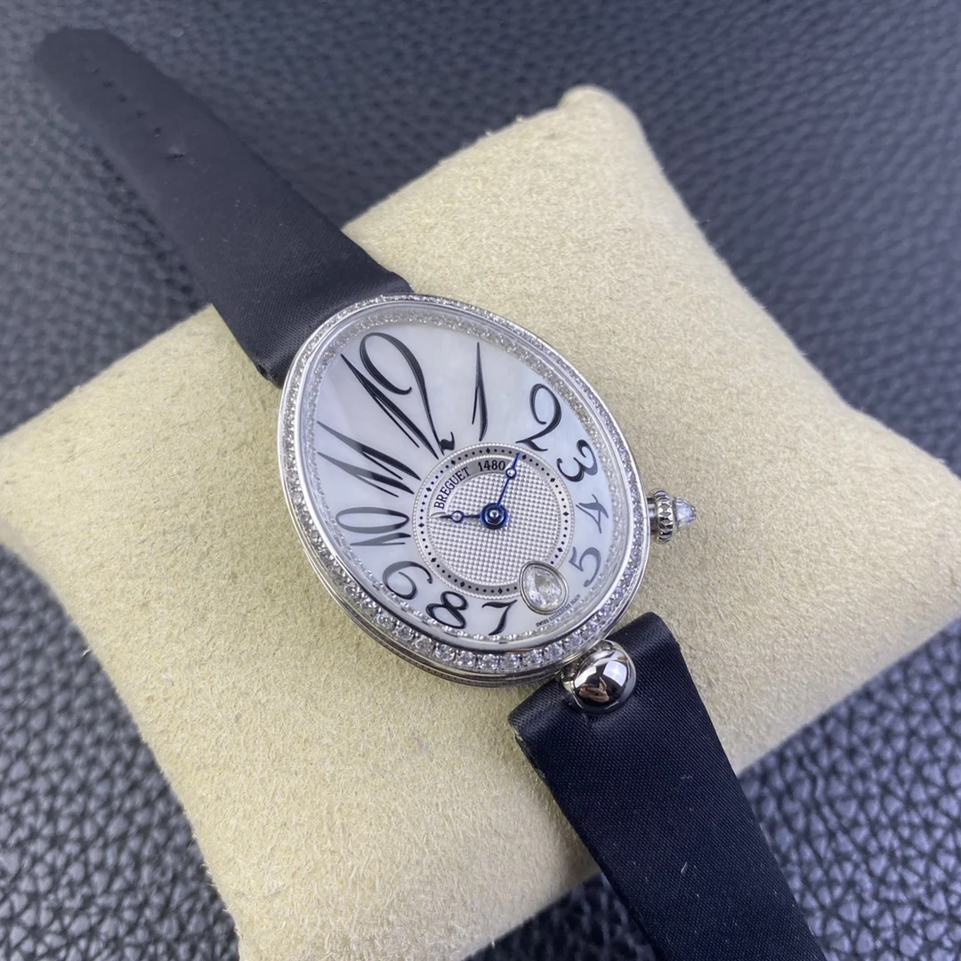 Breguet Reine de Naples 36.5 × 28.45mm — photographed off the sweep