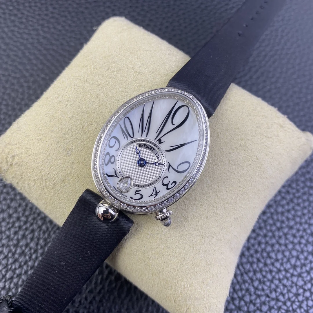 Breguet Reine de Naples 36.5 × 28.45mm — photographed off the sweep