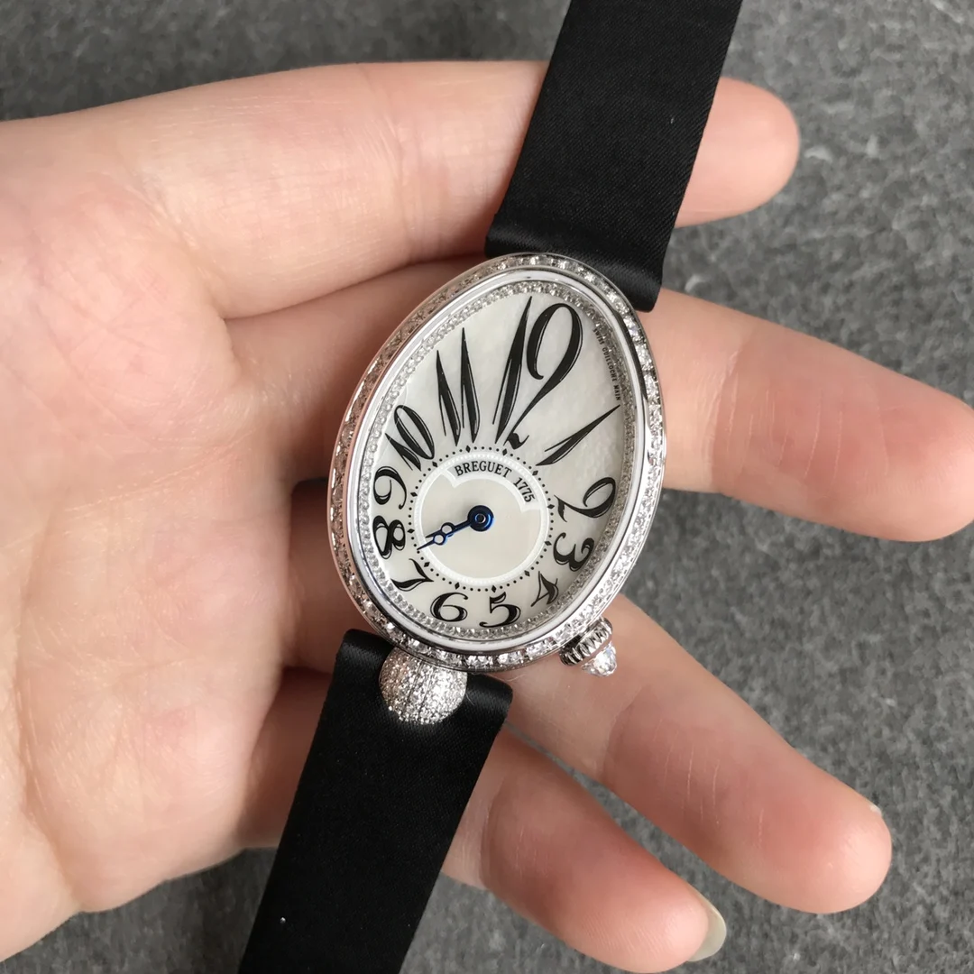 Breguet Reine de Naples 36.5 × 28.5mm — photographed off the sweep