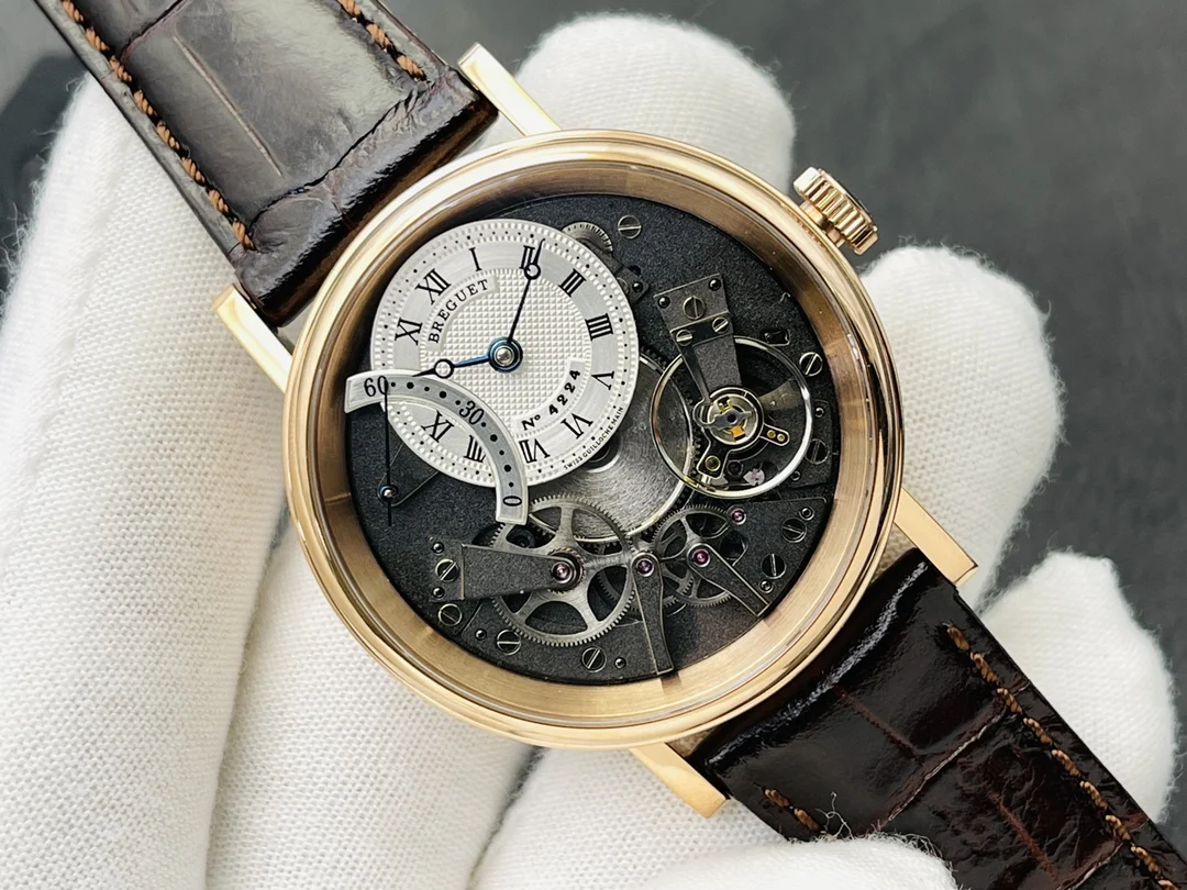 Breguet Rose Gold Blue Dial — photographed off the sweep