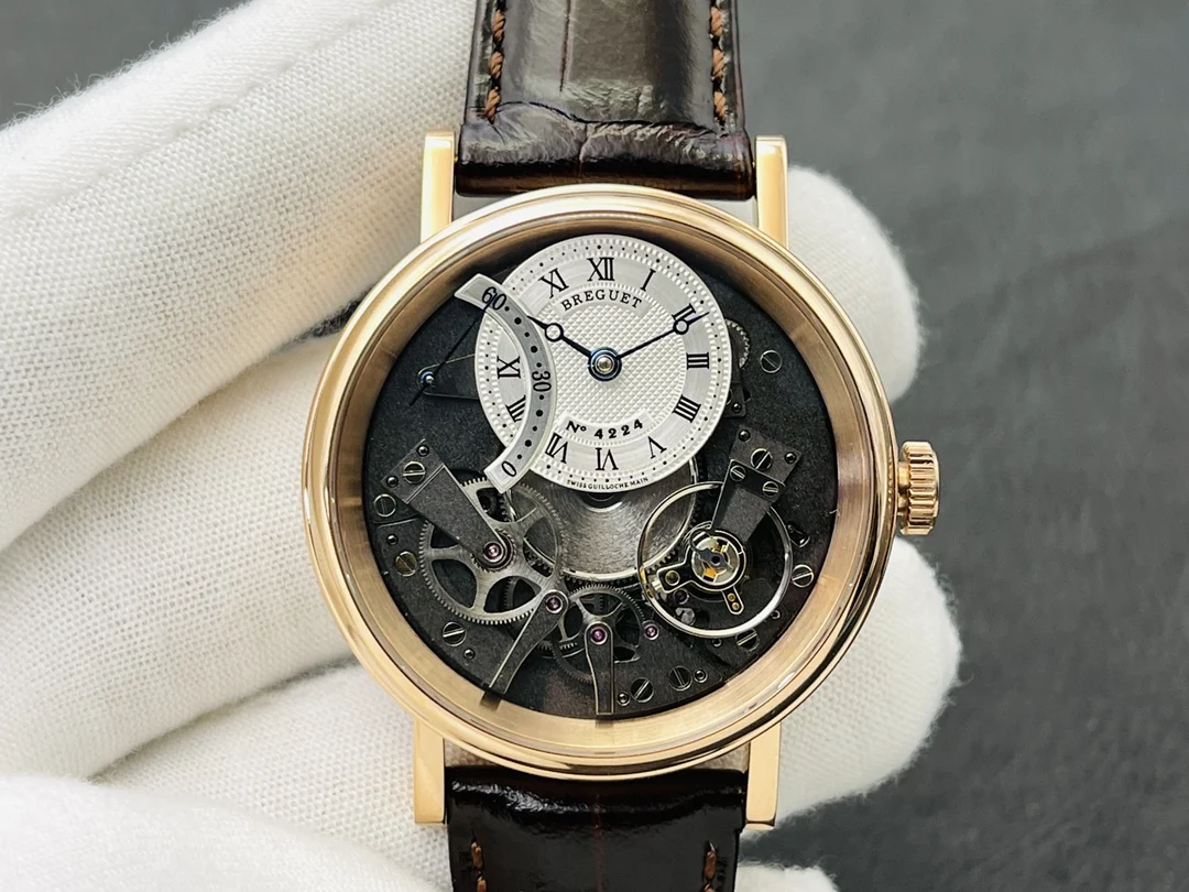 Breguet Rose Gold Blue Dial — photographed off the sweep