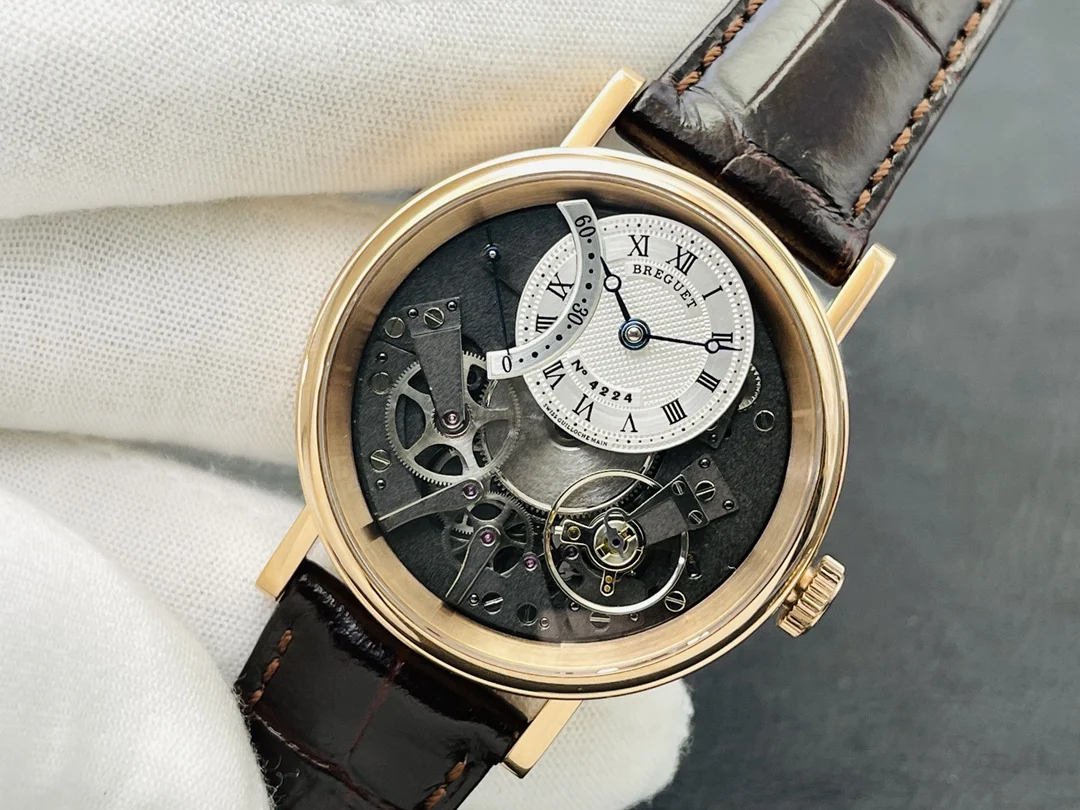 Breguet Rose Gold Blue Dial — photographed off the sweep