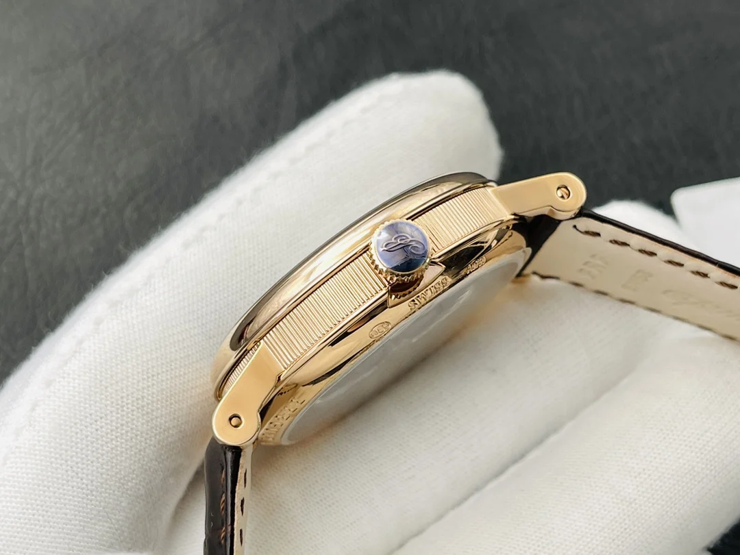 Breguet Rose Gold Blue Dial — photographed off the sweep