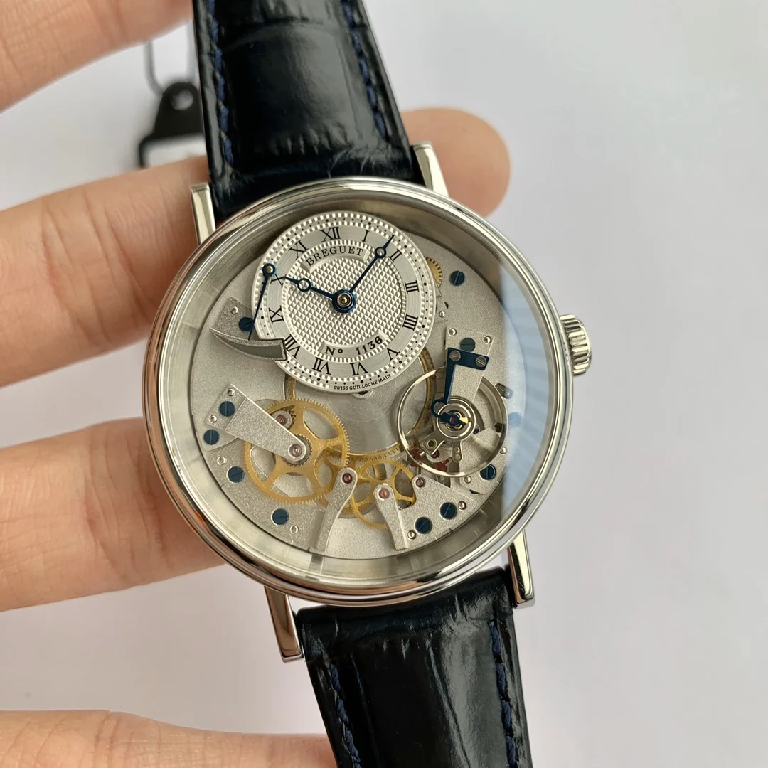 Breguet Rose Gold Silver Dial — photographed off the sweep