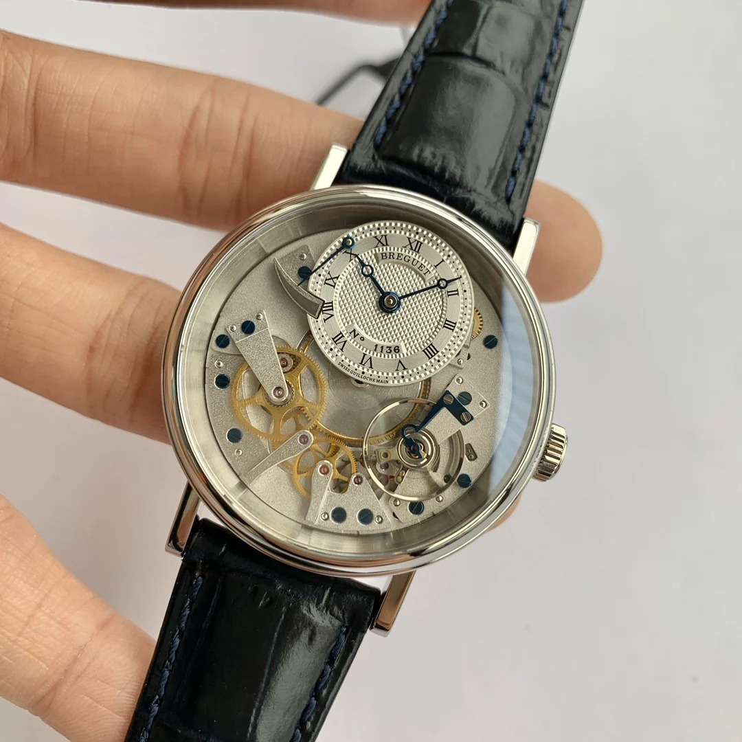 Breguet Rose Gold Silver Dial — photographed off the sweep
