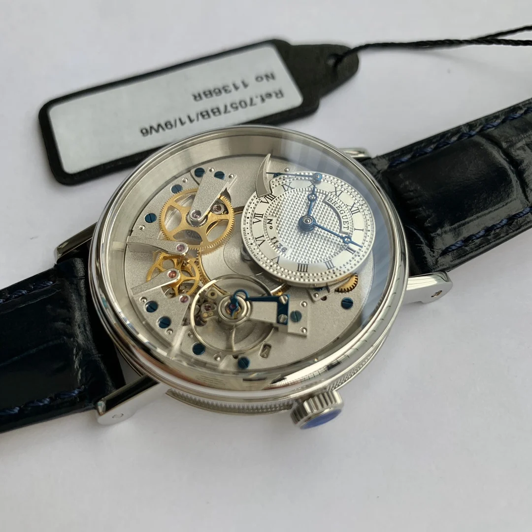 Breguet Rose Gold Silver Dial — photographed off the sweep