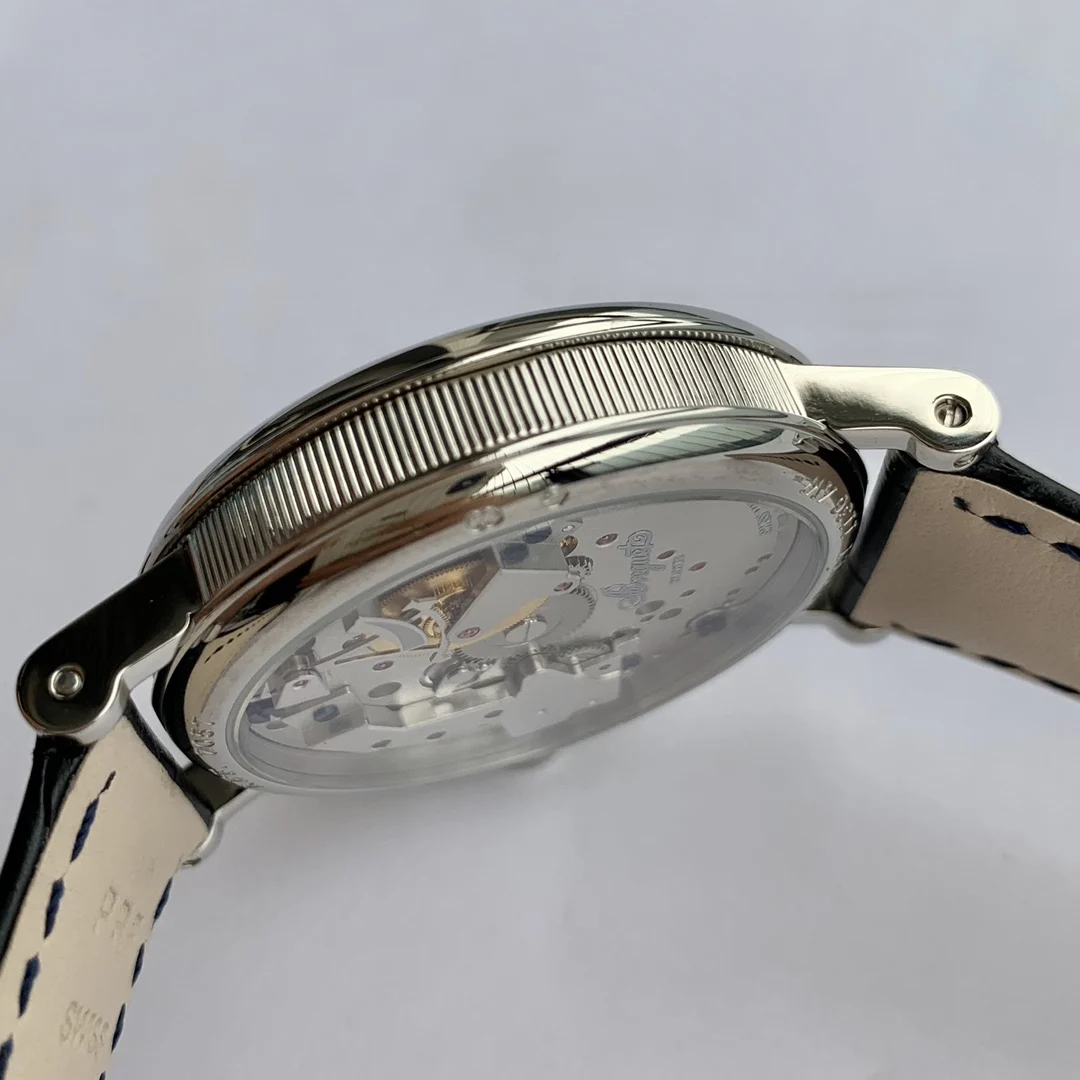 Breguet Rose Gold Silver Dial — photographed off the sweep
