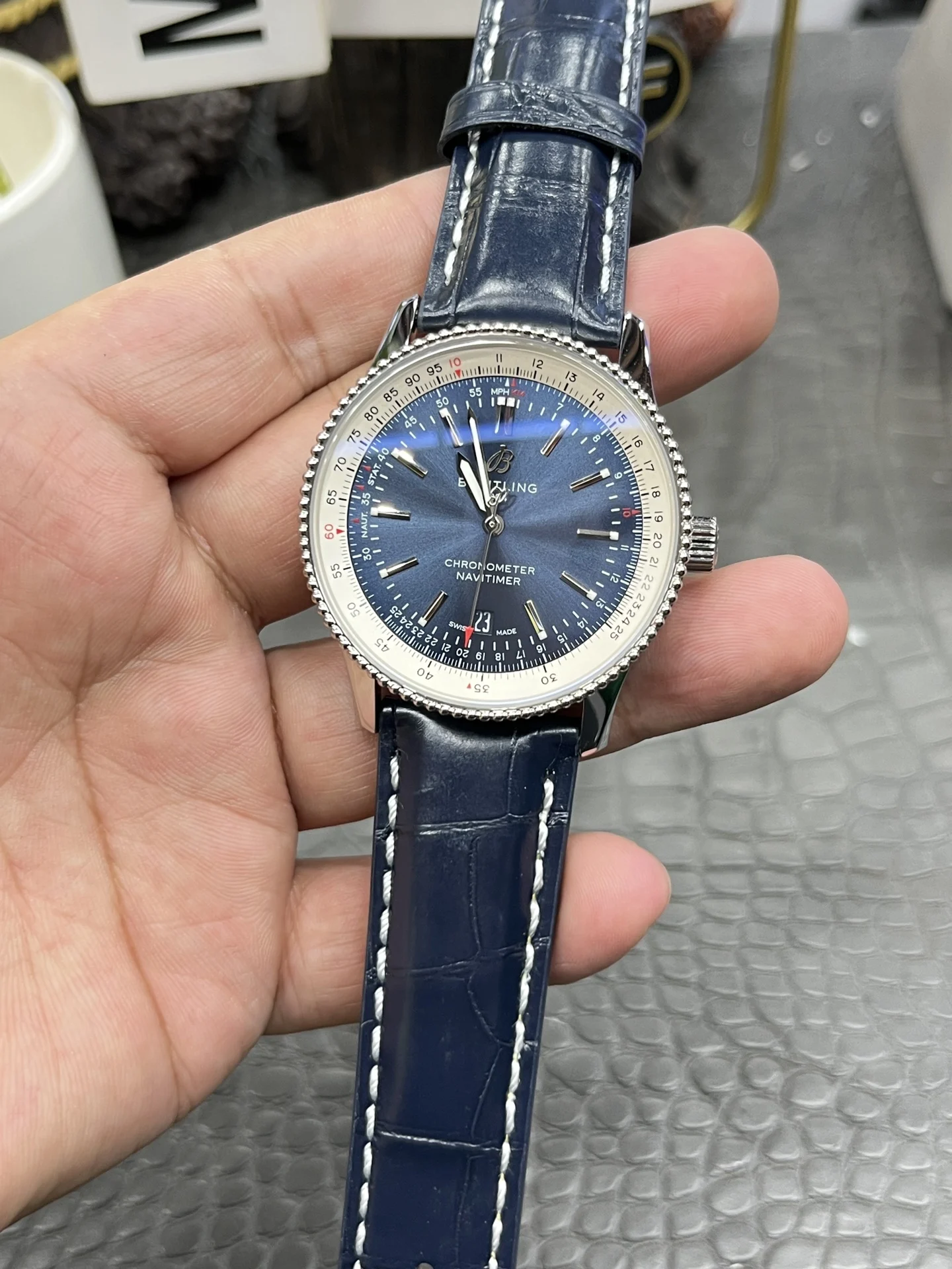 Breitling 38mm — photographed off the sweep