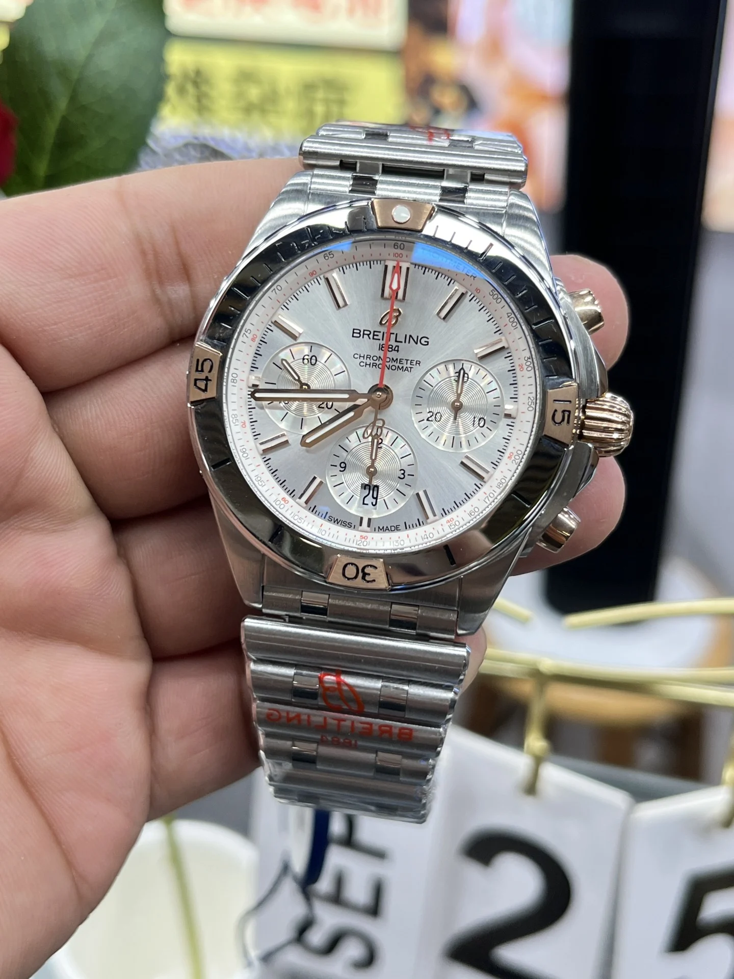 Breitling 42mm — photographed off the sweep