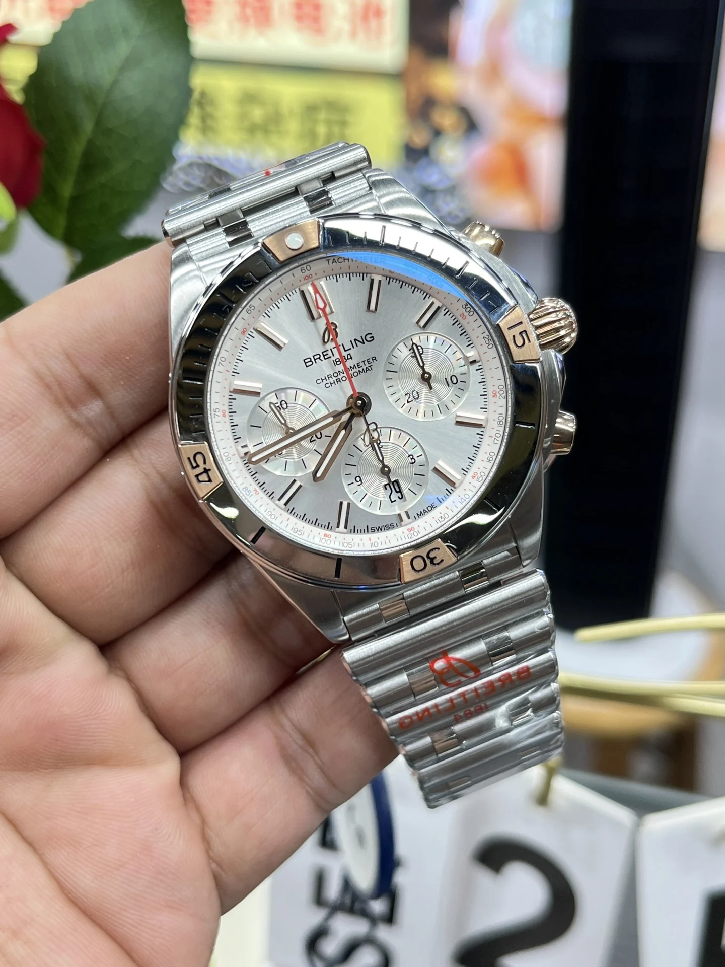 Breitling 42mm — photographed off the sweep