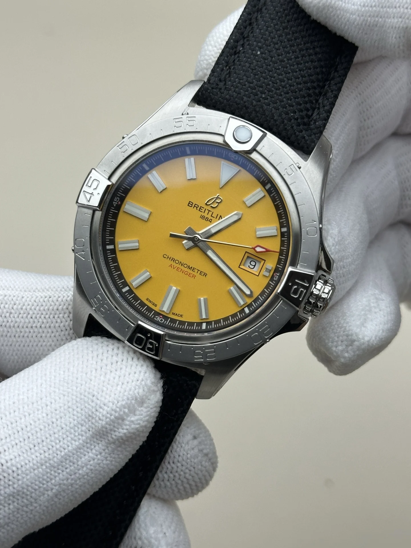 Breitling Avenger 42mm — photographed off the sweep