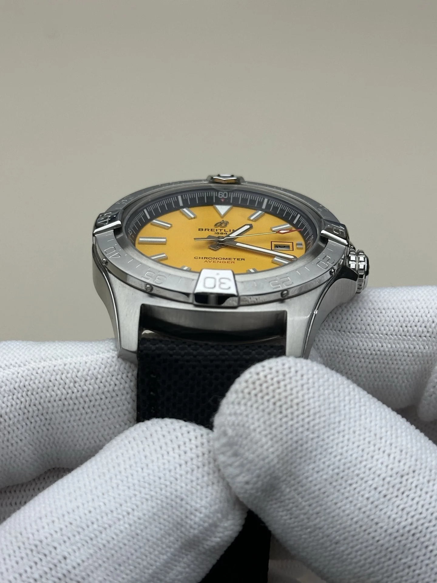 Breitling Avenger 42mm — photographed off the sweep