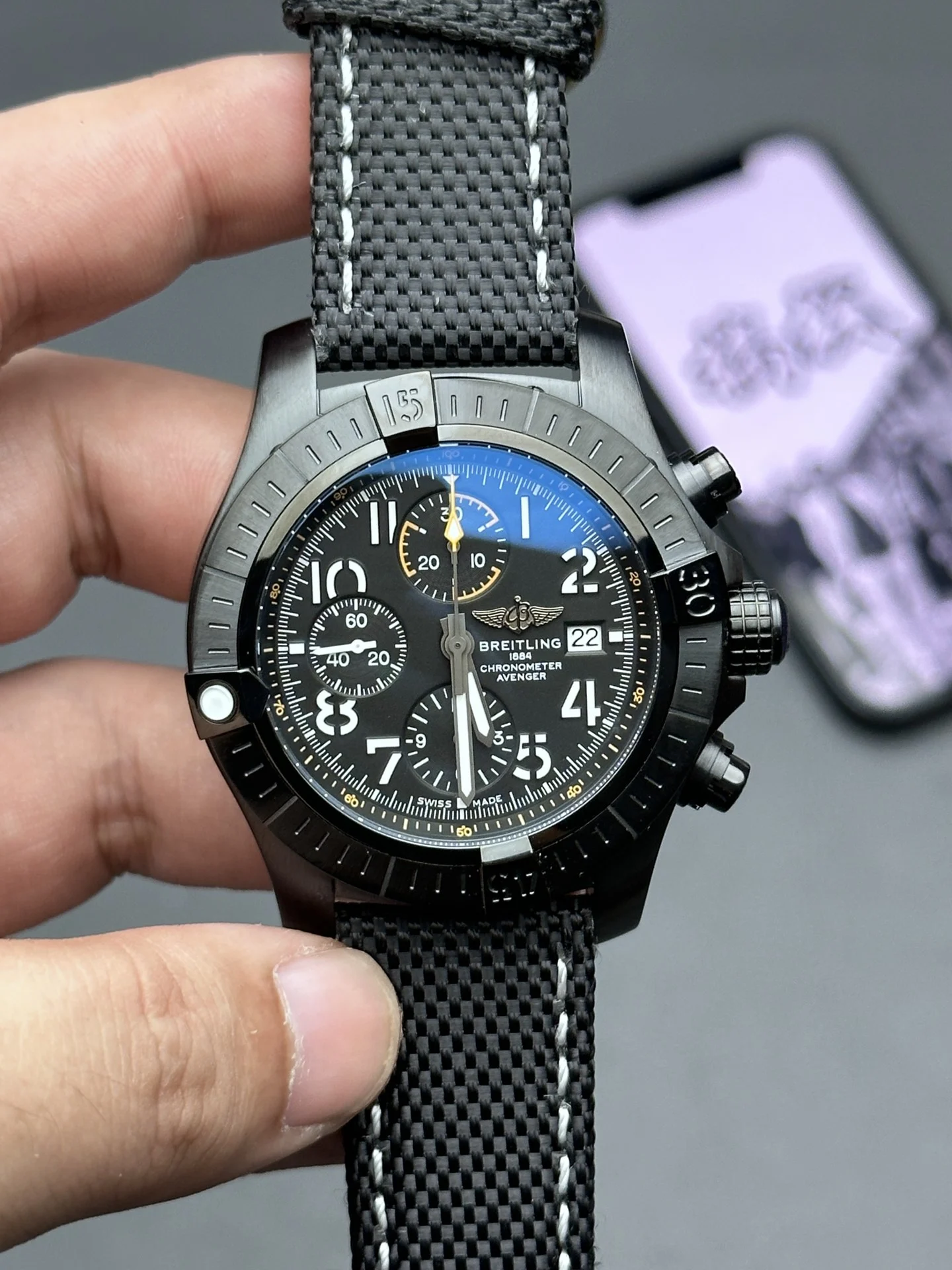 Breitling Avenger — photographed off the sweep