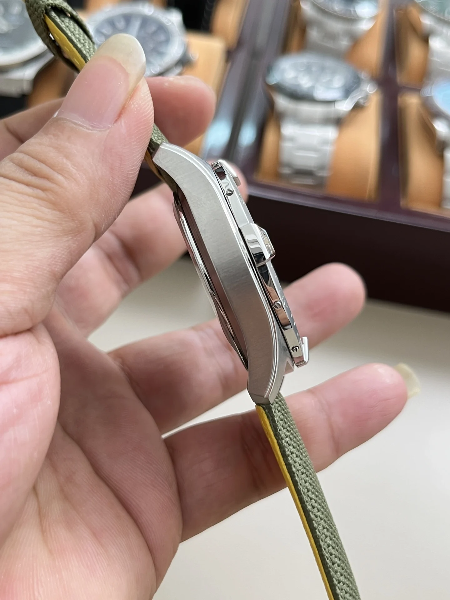 Breitling Avenger Green Dial — photographed off the sweep