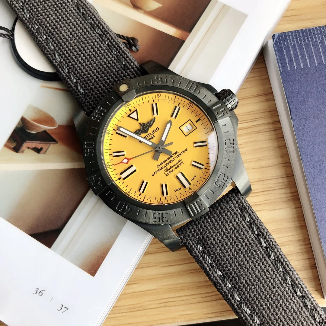 Breitling Avenger Titanium Blue Dial 44mm — photographed off the sweep